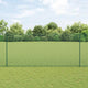 Vidaxxl-Zaun mit Pfosten grün 1,4 x 10 m aus Stahl und PVC