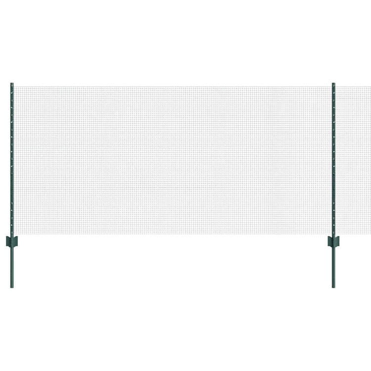 Vidaxxl Zaun mit Pfosten grün 1 x 25 m Stahl