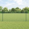 Vidaxxl Zaun mit Pfosten grün 1 x 25 m Stahl