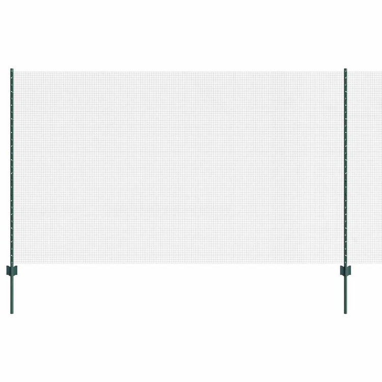 Vidaxxl-Zaun mit Pfosten grün 1,4 x 25 m aus Stahl und PVC