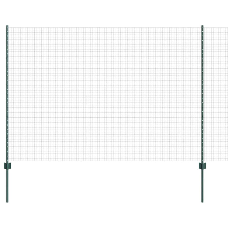 Vidaxl-Zaun mit Pfosten grün 1,6 x 25 m aus Stahl und PVC