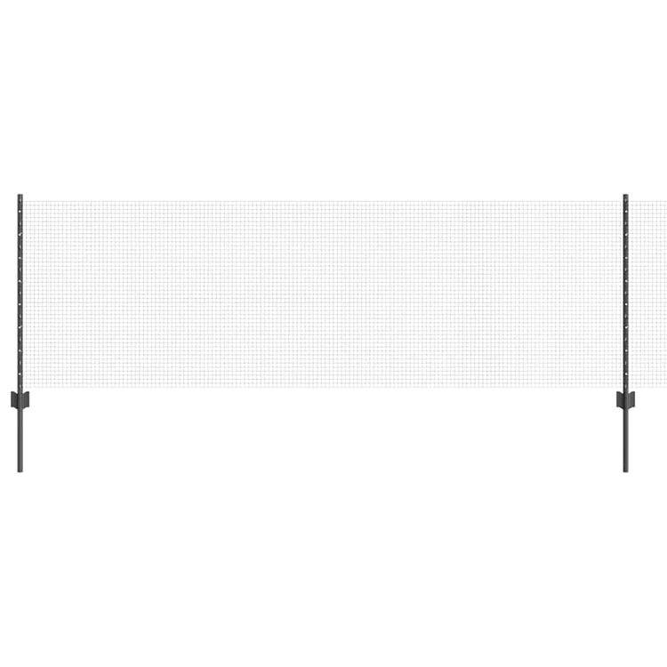 Vidaxl-Zaun mit Pfosten grau 0,8 x 10 m aus Stahl und PVC