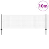 Vidaxl-Zaun mit Pfosten grau 0,8 x 10 m aus Stahl und PVC