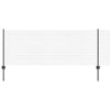 Vidaxl-Zaun mit Pfosten grau 0,8 x 10 m aus Stahl und PVC