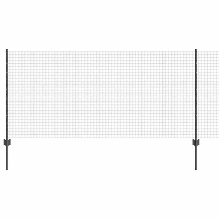 Vidaxxl Zaun mit Pfosten grau 1 x 10 m Stahl