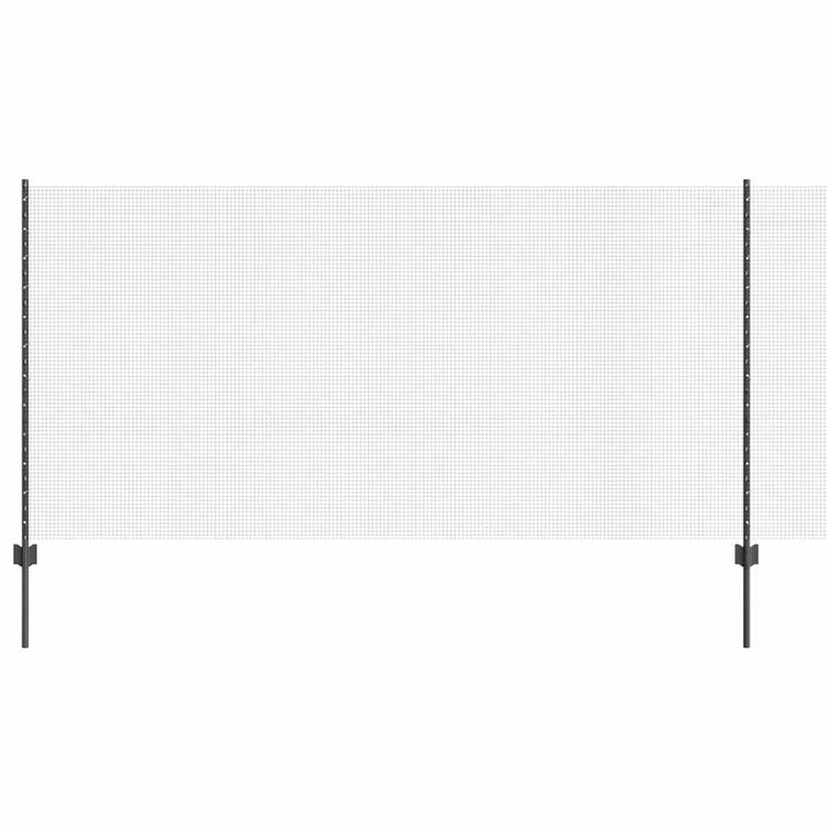 Vidaxl-Zaun mit Pfosten grau 1,2 x 10 m aus Stahl und PVC