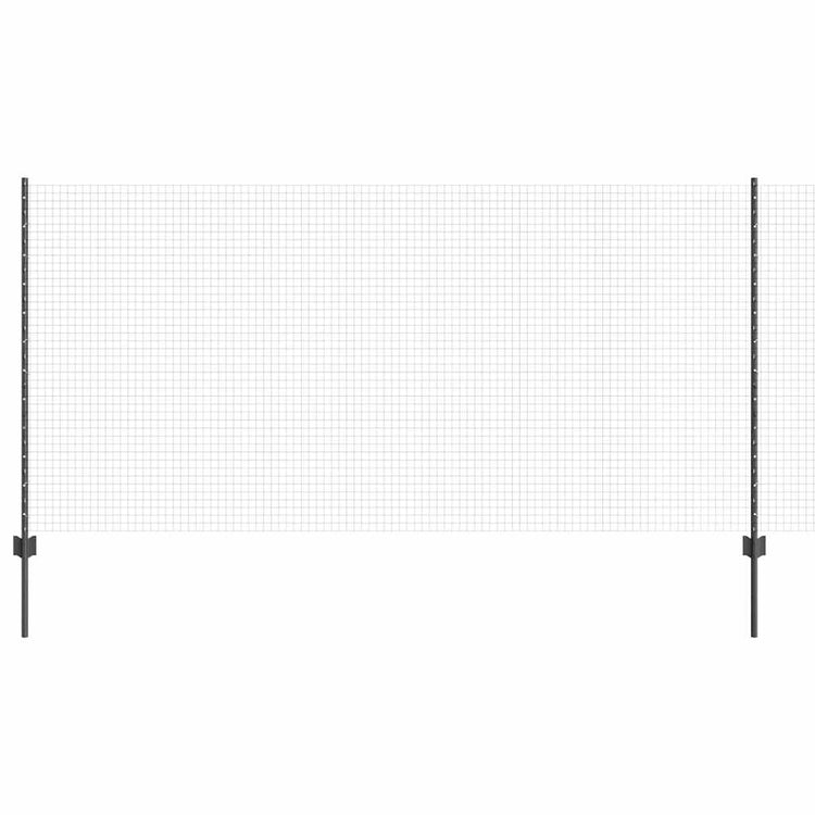 Vidaxl-Zaun mit Pfosten grau 1,2 x 10 m aus Stahl und PVC