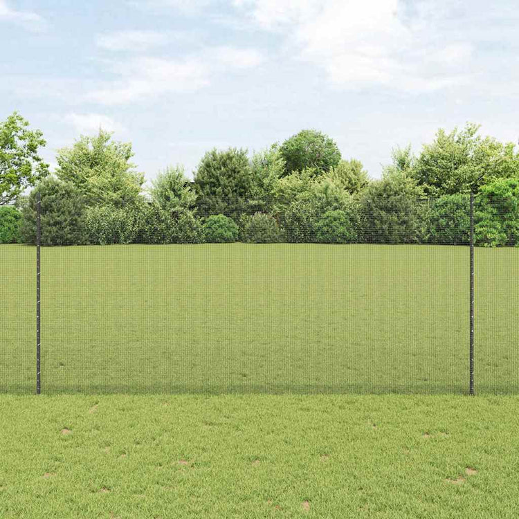 Vidaxl-Zaun mit Pfosten grau 1,4 x 10 m aus Stahl und PVC