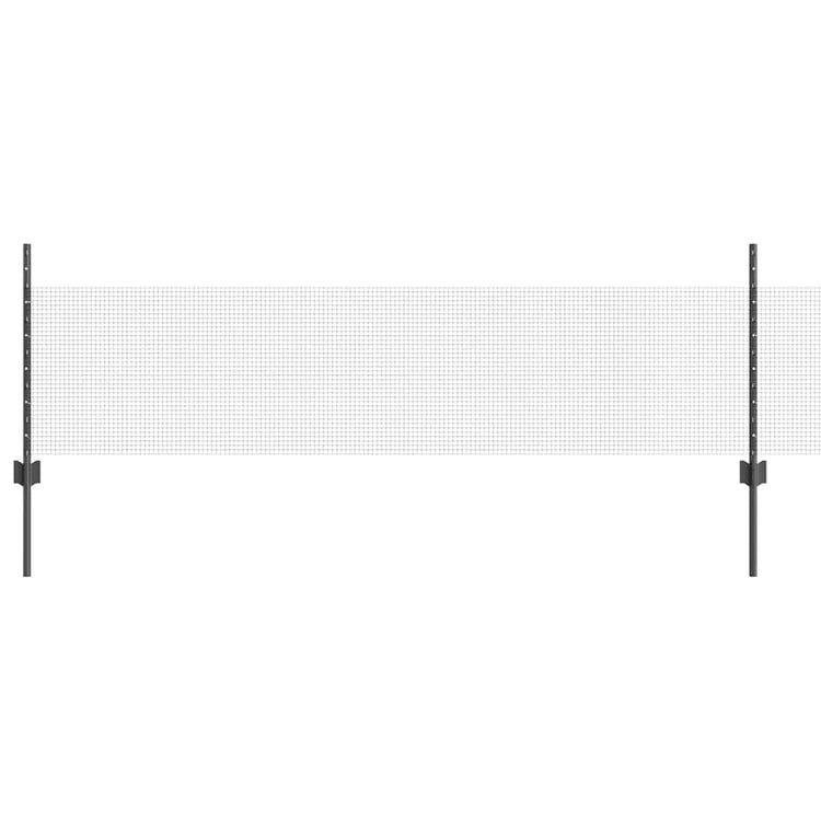 Vidaxxl Zaun mit Pfosten grau 0,5 x 25 m Stahl