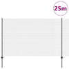 Vidaxl-Zaun mit Pfosten grau 1,6 x 25 m aus Stahl und PVC