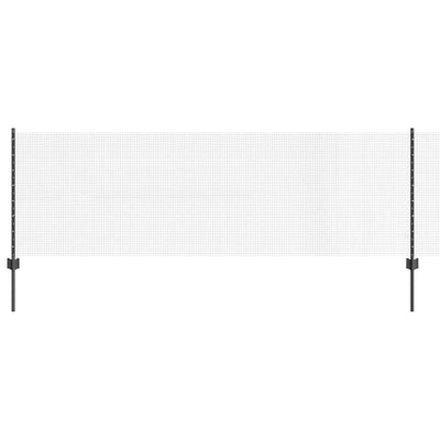 Vidaxl-Zaun mit Pfosten grau 0,8 x 50 m aus Stahl und PVC