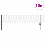 Vidaxxl-Zaun mit Pfosten grün 0,4 x 10 m aus Stahl und PVC - afbeelding 3