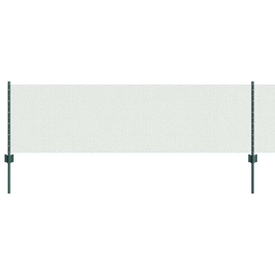 Vidaxxl-Zaun mit Pfosten grün 0,6 x 10 m aus Stahl und PVC