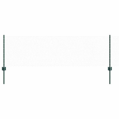 Vidaxxl-Zaun mit Pfosten grün 0,6 x 10 m aus Stahl und PVC