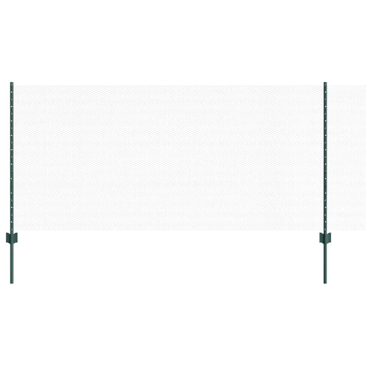 Vidaxxl-Zaun mit Pfosten grün 1 x 10 m aus Stahl und PVC