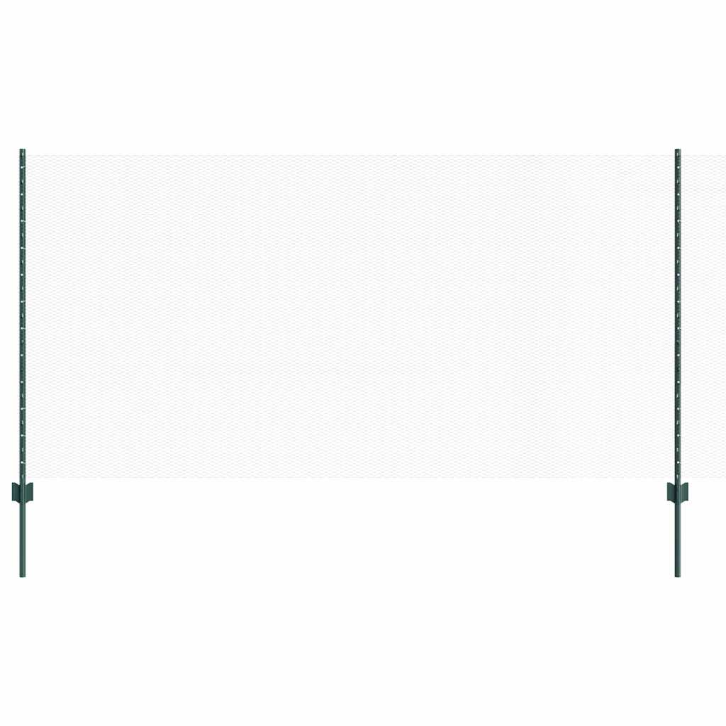 Vidaxxl-Zaun mit Pfosten grün 1,2 x 10 m aus Stahl und PVC
