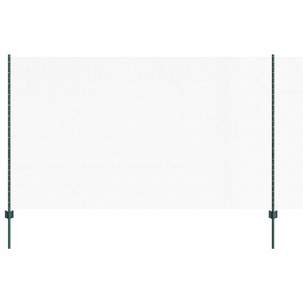 Vidaxxl-Zaun mit Pfosten grün 1,4 x 10 m aus Stahl und PVC