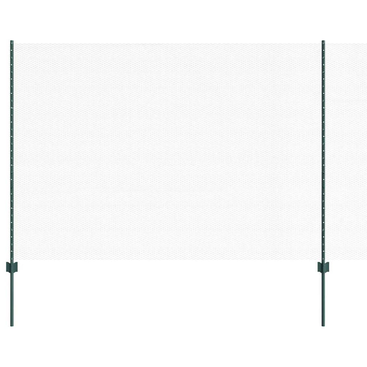 Vidaxl-Zaun mit Pfosten grün 1,6 x 10 m aus Stahl und PVC