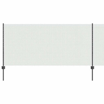 Vidaxl-Zaun mit Pfosten grau 1 x 10 m aus Stahl und PVC