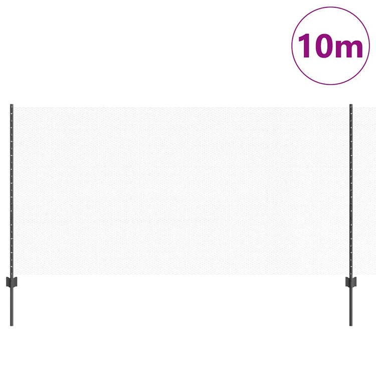 Vidaxl-Zaun mit Pfosten grau 1,2 x 10 m aus Stahl und PVC