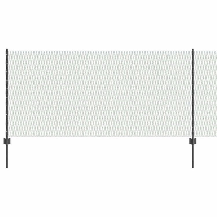 Vidaxxl Zaun mit Pfosten grau 1 x 25 m Stahl