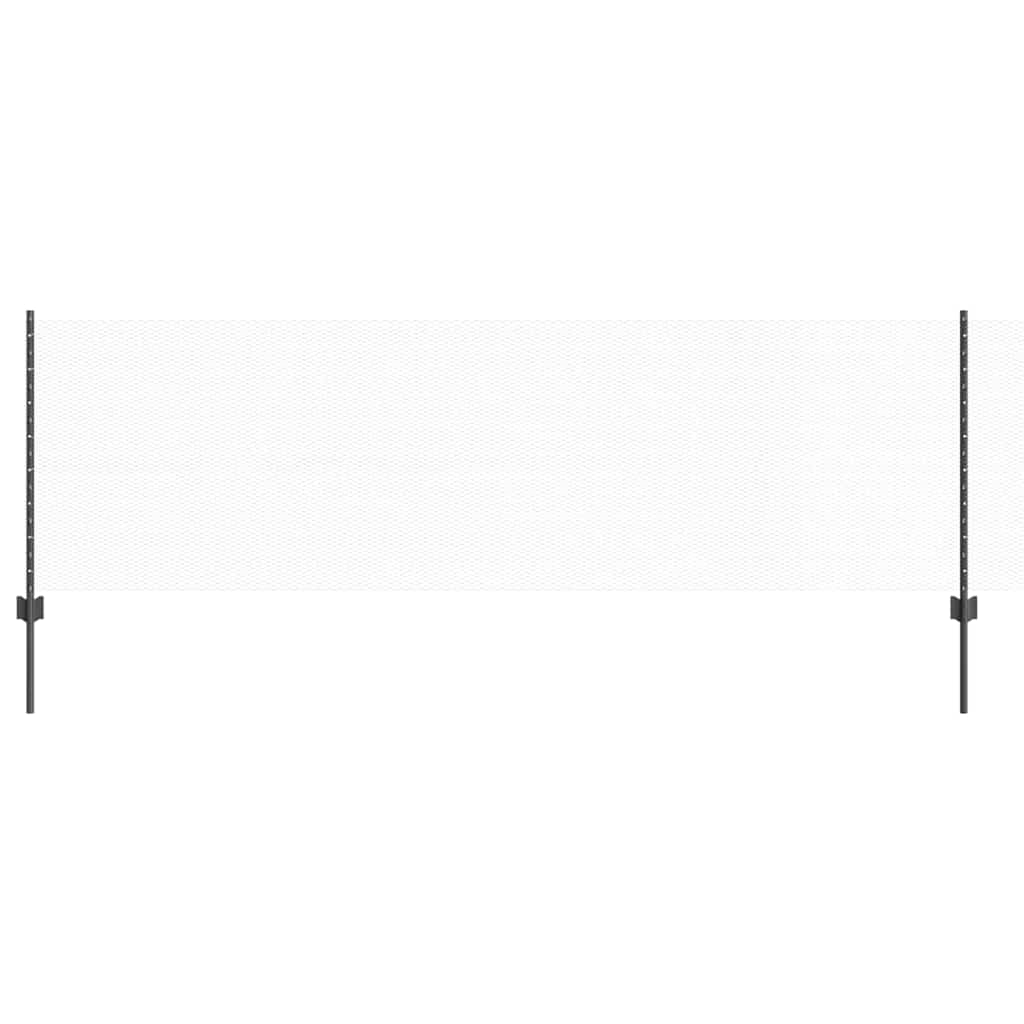 Vidaxl-Zaun mit Pfosten grau 0,8 x 50 m aus Stahl und PVC