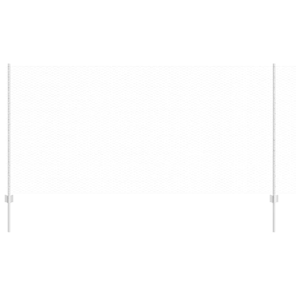 Vidaxxl Zaun mit Pfosten Silber 1,2 x 10 m Stahl