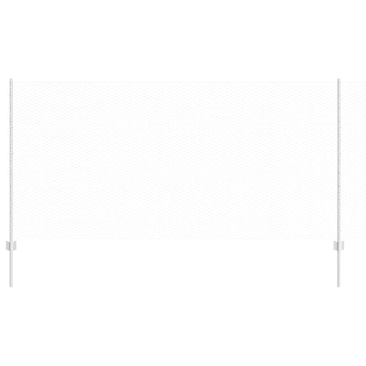Vidaxxl Zaun mit Pfosten Silber 1,2 x 10 m Stahl