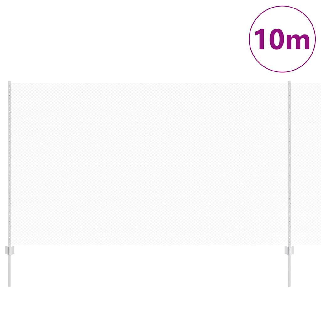 Vidaxxl Zaun mit Pfosten Silber 1,4 x 10 m Stahl