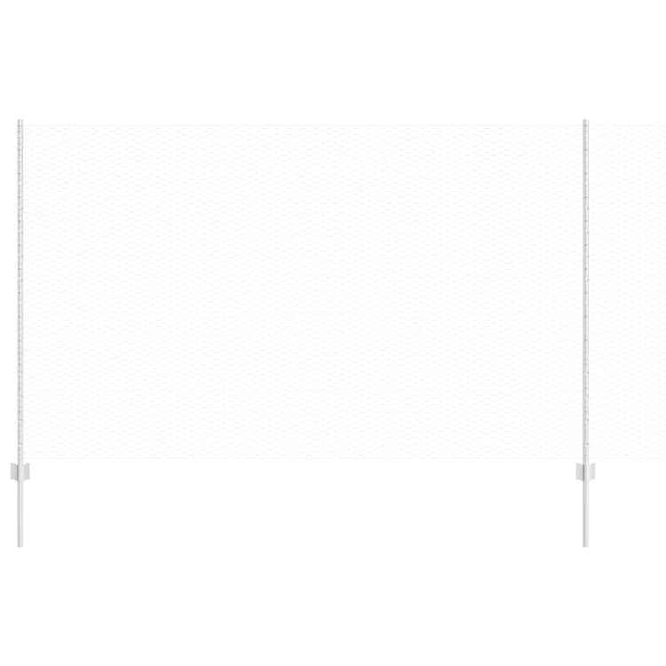 Vidaxxl Zaun mit Pfosten Silber 1,4 x 10 m Stahl