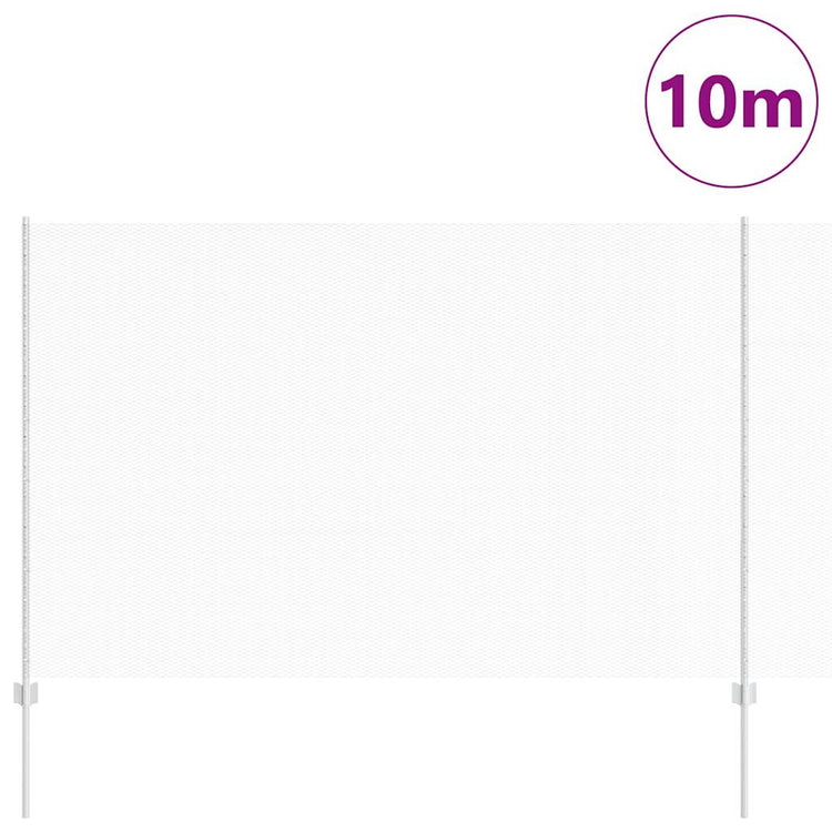 Vidaxxl Zaun mit Pfosten Silber 1,6 x 10 m Stahl