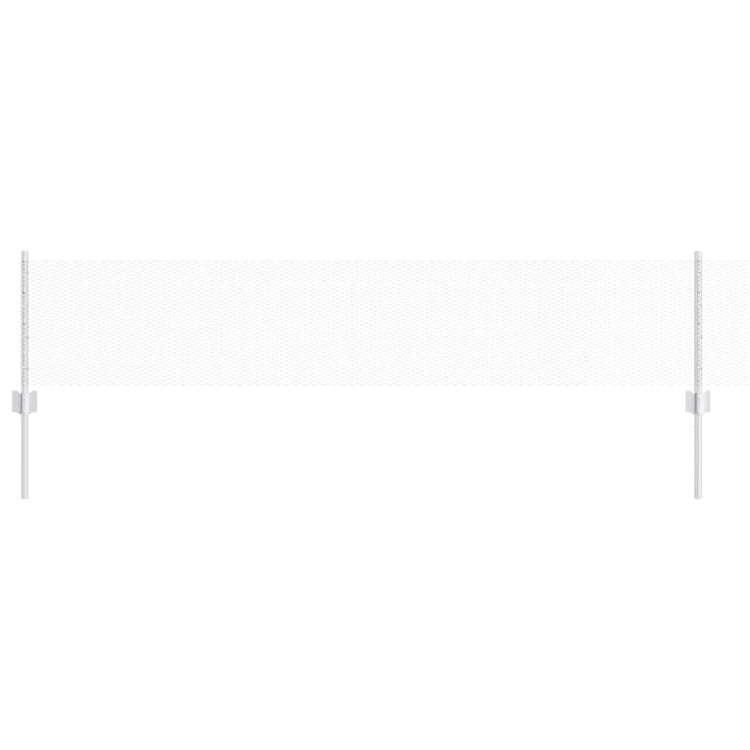 Vidaxxl Zaun mit Pfosten Silber 0,4 x 25 m Stahl