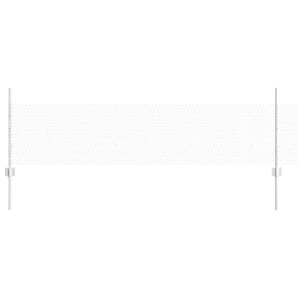 Vidaxxl Zaun mit Pfosten Silber 0,5 x 25 m Stahl