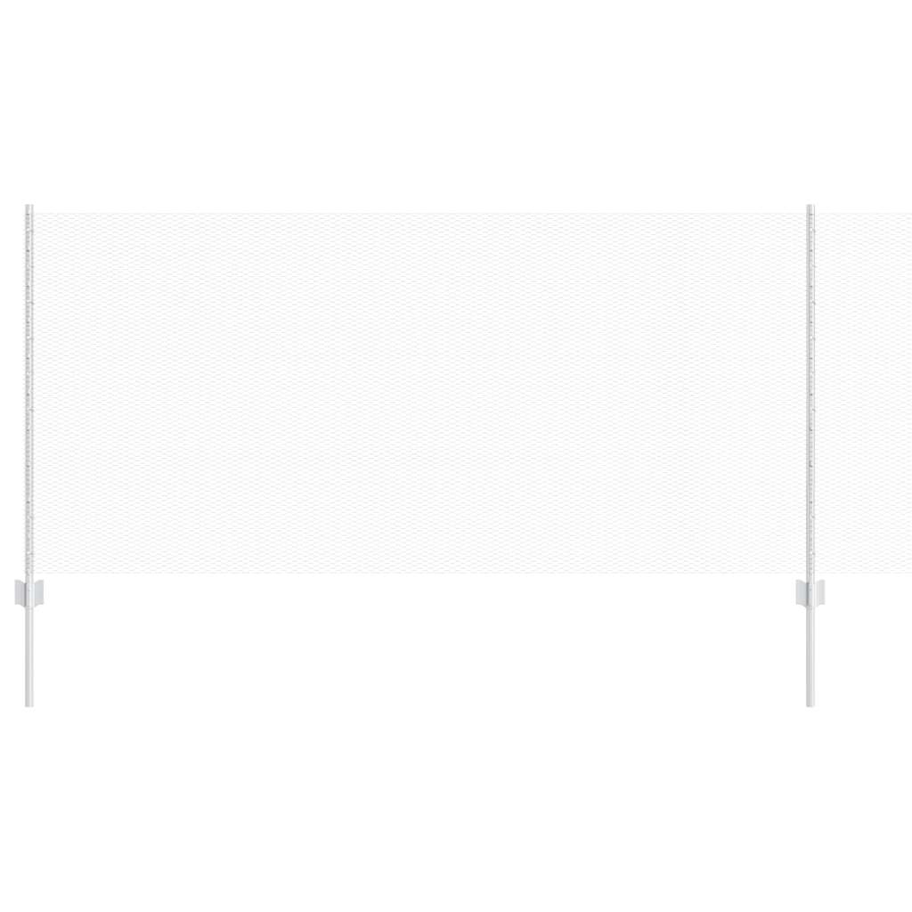 Vidaxxl Zaun mit Pfosten Silber 1 x 25 m Stahl
