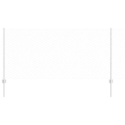 Vidaxxl Zaun mit Pfosten Silber 1 x 25 m Stahl