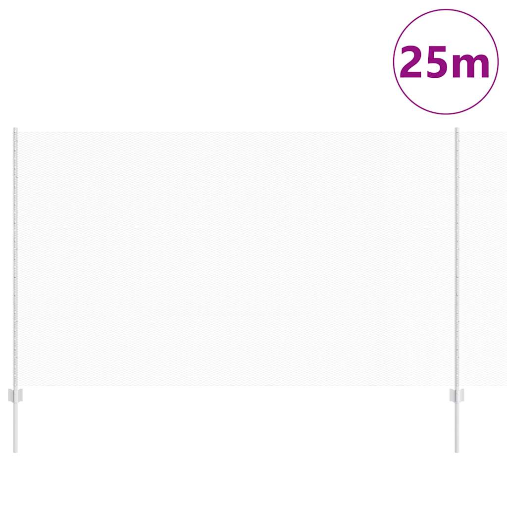 Vidaxxl Zaun mit Pfosten Silber 1,4 x 25 m Stahl