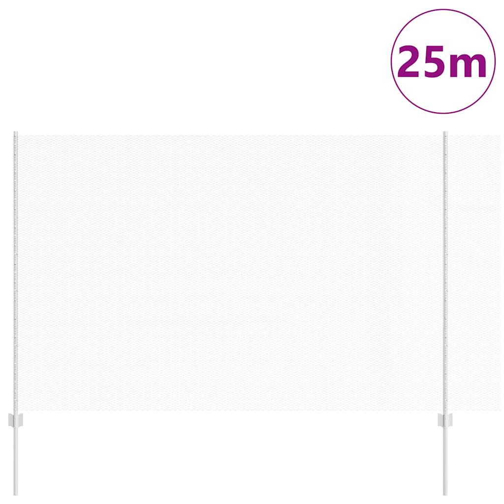 Vidaxxl-Zaun mit silbernem Pfosten 1,5 x 25 m aus Stahl