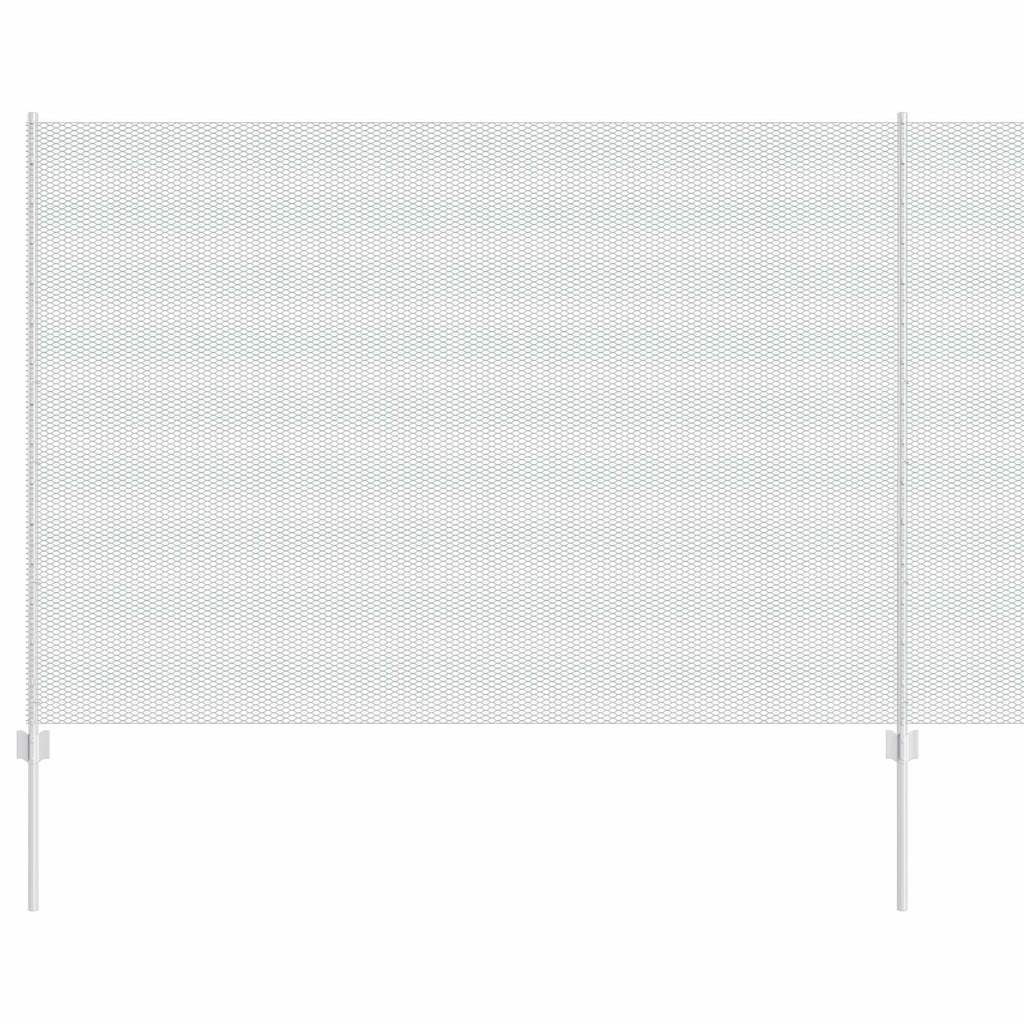 Vidaxl-Zaun mit silbernem Pfosten 1,6 x 25 m aus Stahl
