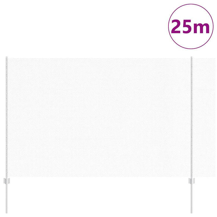 Vidaxl-Zaun mit silbernem Pfosten 1,6 x 25 m aus Stahl