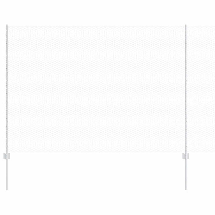 Vidaxl-Zaun mit silbernem Pfosten 1,6 x 25 m aus Stahl