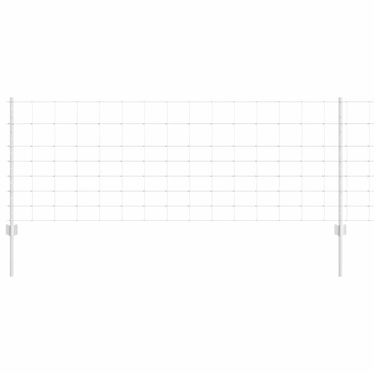 Vidaxxl Zaun mit Pfosten Silber 0,8 x 25 m Stahl