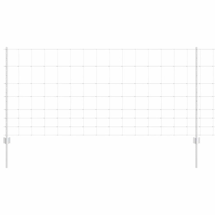 Vidaxxl Zaun mit Pfosten Silber 1 x 25 m Stahl