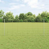 Vidaxxl Zaun mit Pfosten Silber 1 x 25 m Stahl