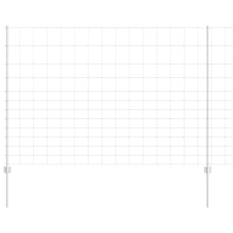 Vidaxxl-Zaun mit silbernem Pfosten 1,5 x 25 m aus Stahl