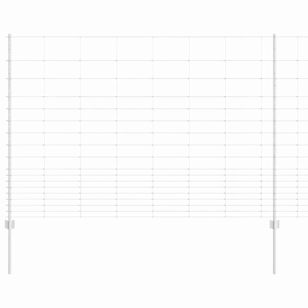 Vidaxxl-Zaun mit silbernem Pfosten 1,5 x 25 m aus Stahl