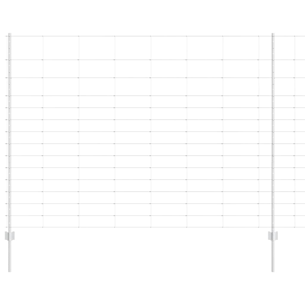 Vidaxl-Zaun mit silbernem Pfosten 1,6 x 25 m aus Stahl