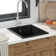 VidaXL Küchenspüle Schwarz 38 x 44 x 20 cm Granit