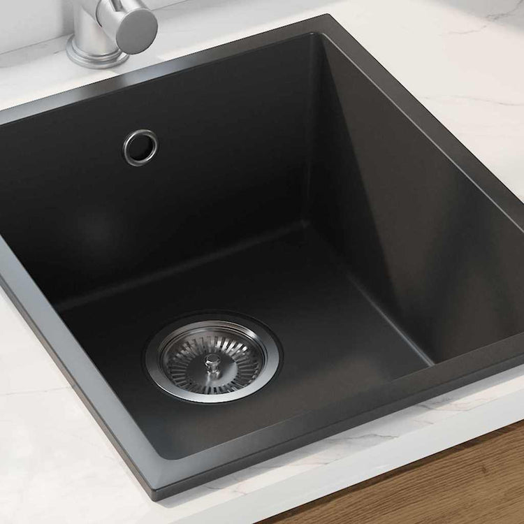 VidaXL Küchenspüle Schwarz 38 x 44 x 20 cm Granit