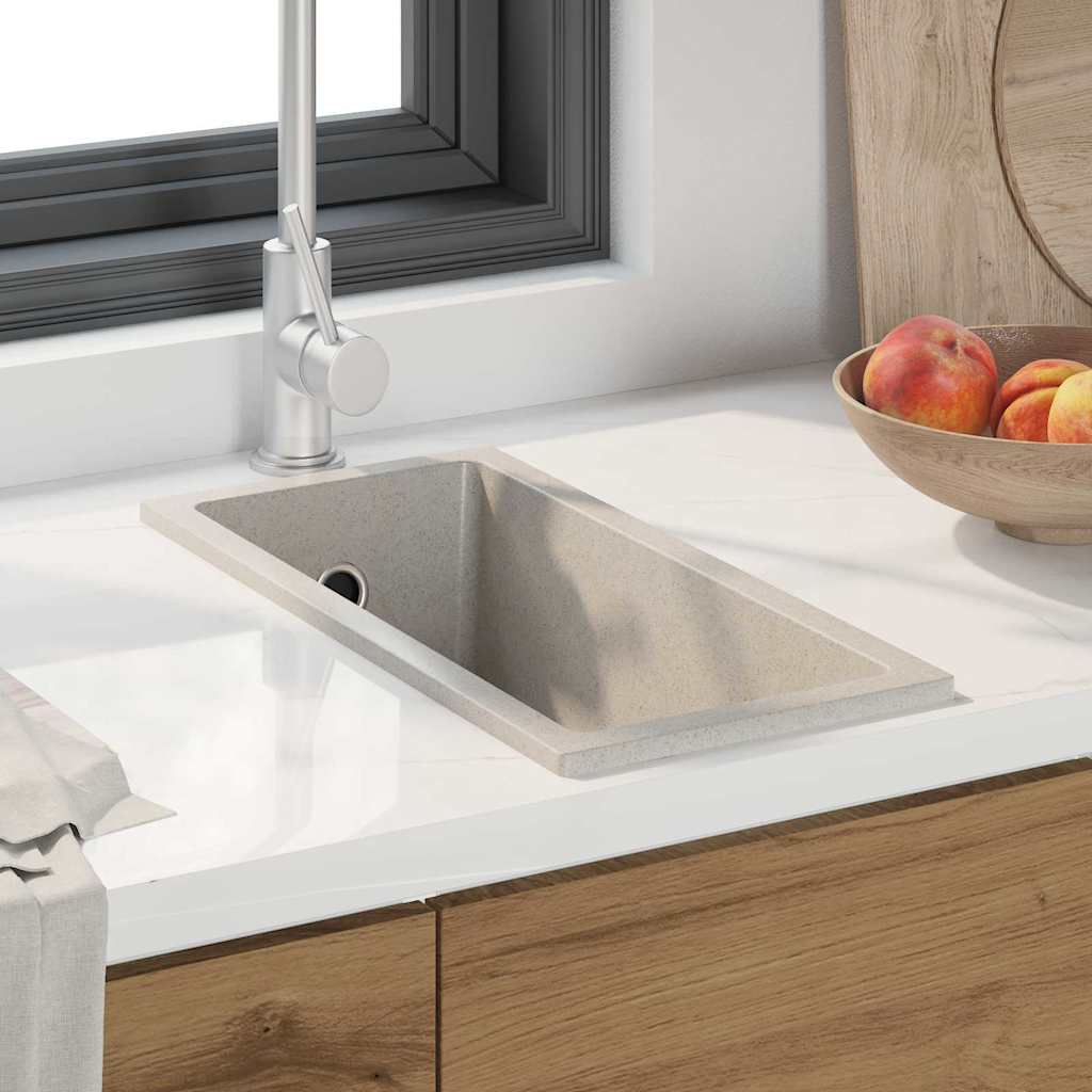 Vidaxx Küchenspüle Beige 21 x 44 x 14 cm Granit