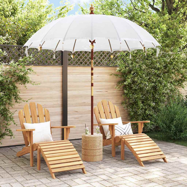 Vidaxl Balinesischer Sonnenschirm creme 220 x 220 x 260 cm